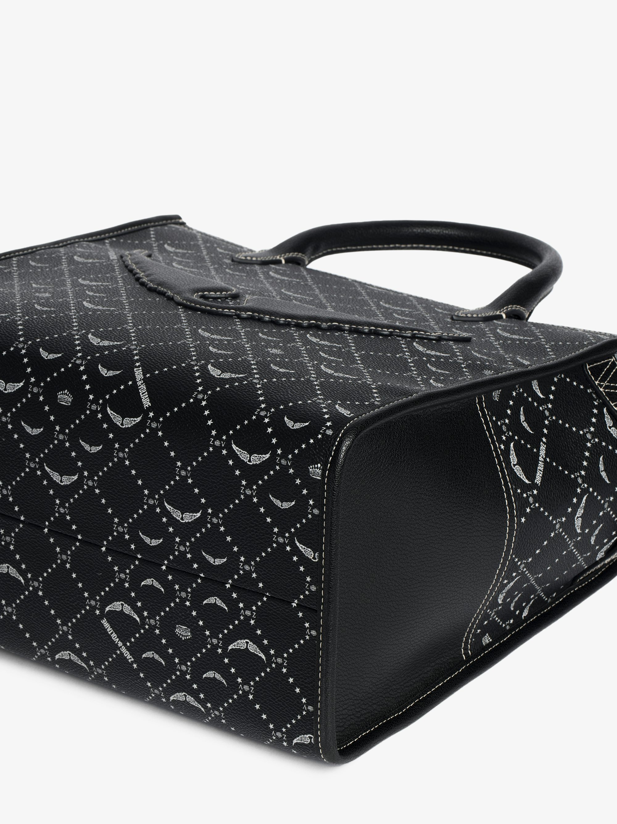 Angel Tote Monogram Bag - Canvas monogram tote bag with double handle, shoulder strap and wing signature.